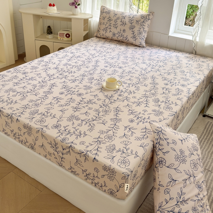 91家纺网 家纺一手货源 找家纺 莱登卡奴 新款A类100%全棉老粗布单品系列 蓝海山居