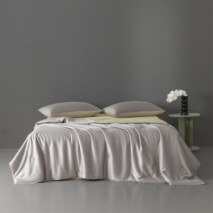 91家纺网 家纺一手货源 找家纺 （总）床绮 2025新款混纺天丝麻绳双拼夏被