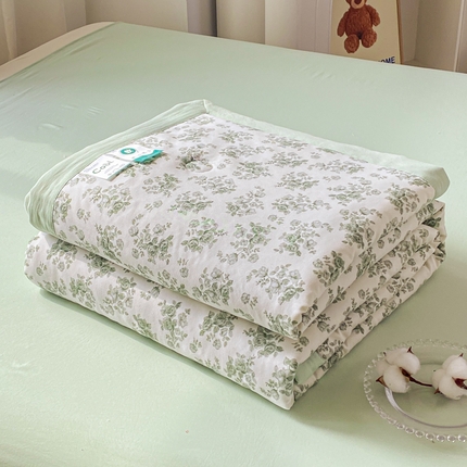 91家纺网 家纺一手货源 找家纺 （总）左右家纺 2025新款亲肤舒适A类双层纱大豆夏被夏凉被空调被