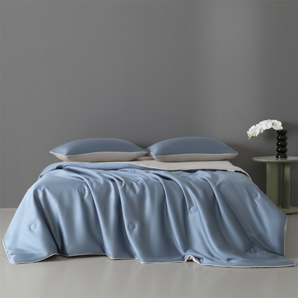 91家纺网 家纺一手货源 找家纺 （总）床绮 2025新款混纺天丝麻绳双拼夏被