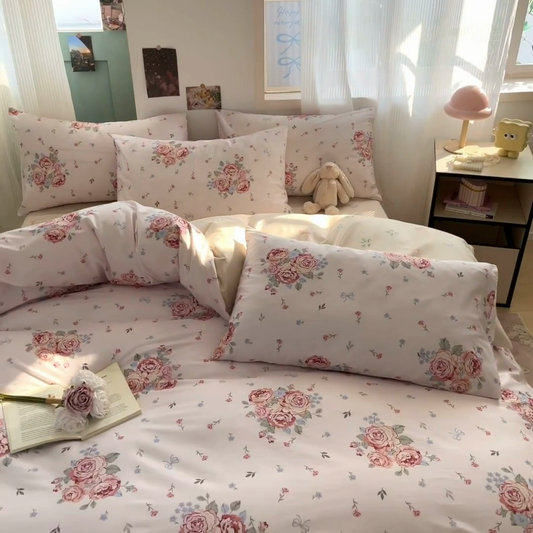 91家纺网 家纺一手货源 找家纺 寻米 2025新款13070全棉纯棉印花单被套 繁花锦绣