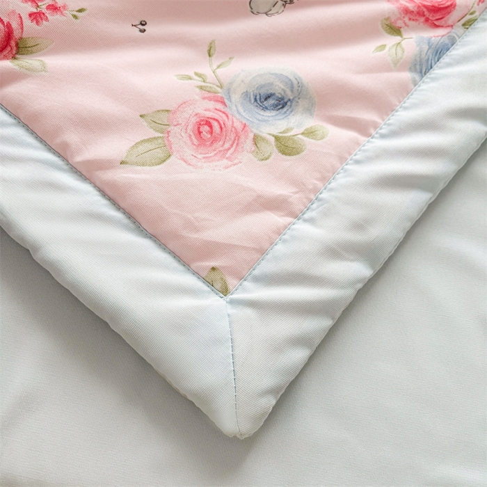 91家纺网 家纺一手货源 找家纺   壹张床  2025新款A类针织棉双层纱100%新疆棉花夏凉被《包检测》（提供买家秀） 玫瑰花园