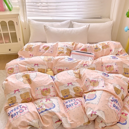 DoDo 兜兜2025新款40支全棉印花被套 蛋糕小熊