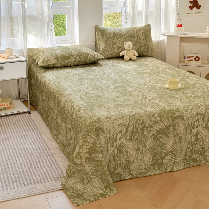 91家纺网 家纺一手货源 找家纺 莱登卡奴 新款A类100%全棉老粗布单品系列-床单 罗丽莎