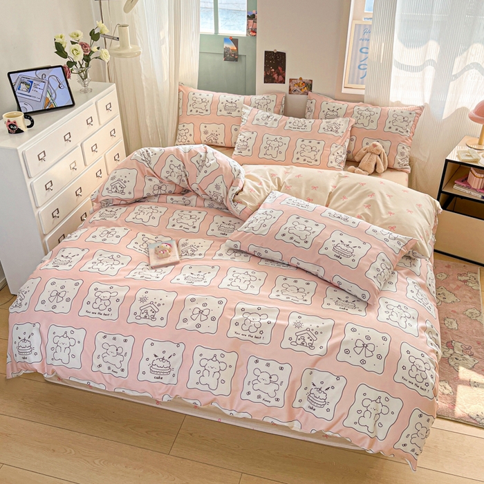 91家纺网 家纺一手货源 找家纺 寻米 2025新款13070全棉纯棉印花单被套 狗狗派对