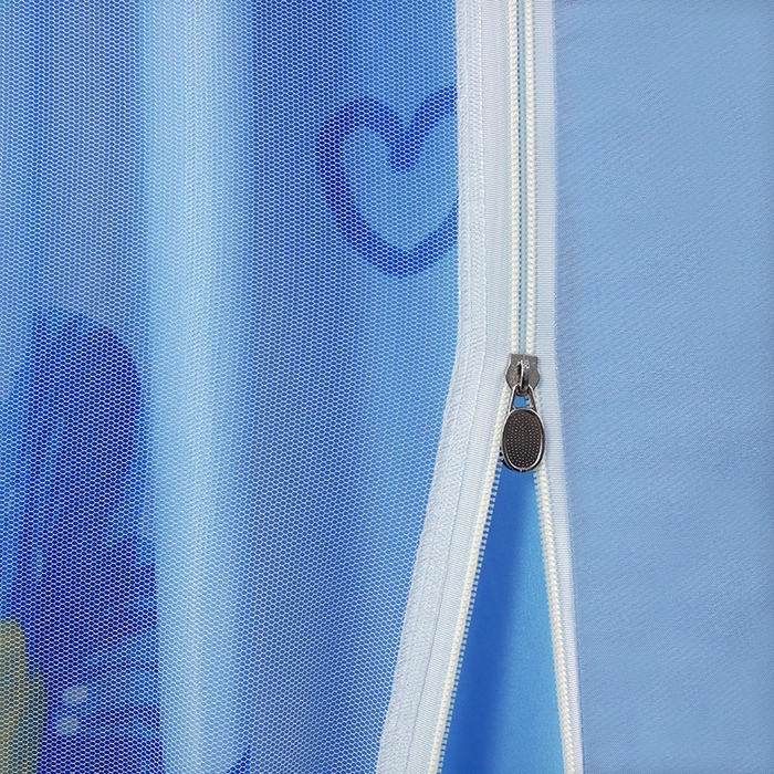 91家纺网 家纺一手货源 找家纺 显高蚊帐 2025新款U型坐床遮光防尘床帘式蚊帐 萌萌兔