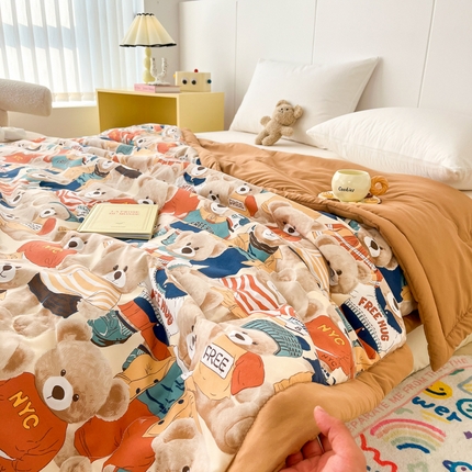 91家纺网 家纺一手货源 找家纺 （总）2025新款亲肤棉印花100%新疆棉花夏被空调被