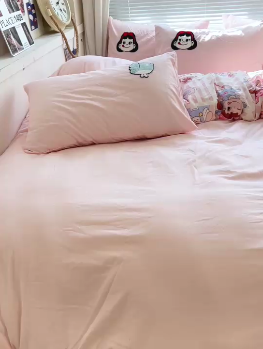 91家纺网 家纺一手货源 找家纺 （总）罗亿家纺 2025新款云朵棉可爱毛巾绣系列四件套