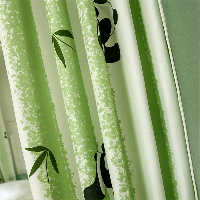 91家纺网 家纺一手货源 找家纺 显高蚊帐 2025新款U型坐床遮光防尘床帘式蚊帐 竹林熊猫