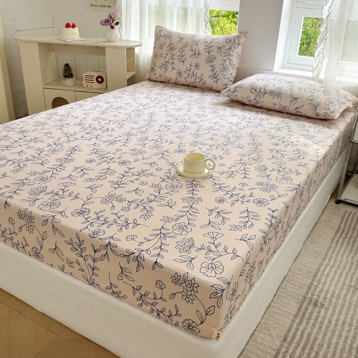 91家纺网 家纺一手货源 找家纺 莱登卡奴 新款A类100%全棉老粗布单品系列 蓝海山居