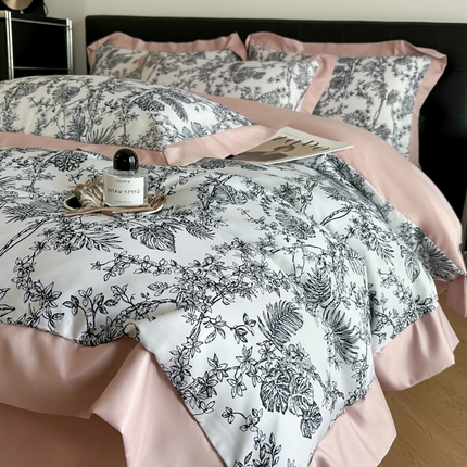 金牛座2025新款细斜纹数码印花缦影四件套 缦影-水墨