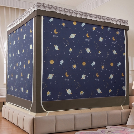 显高蚊帐 2025新款U型坐床遮光防尘床帘式蚊帐 星梦奇缘