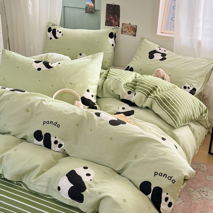 91家纺网 家纺一手货源 找家纺 寻米 2025新款13070全棉纯棉印花单被套 爱你熊