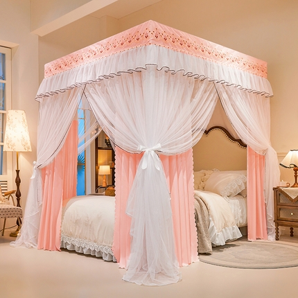 锦逸家居 2025新款双层遮光防蚊落地蚊帐 温馨玉