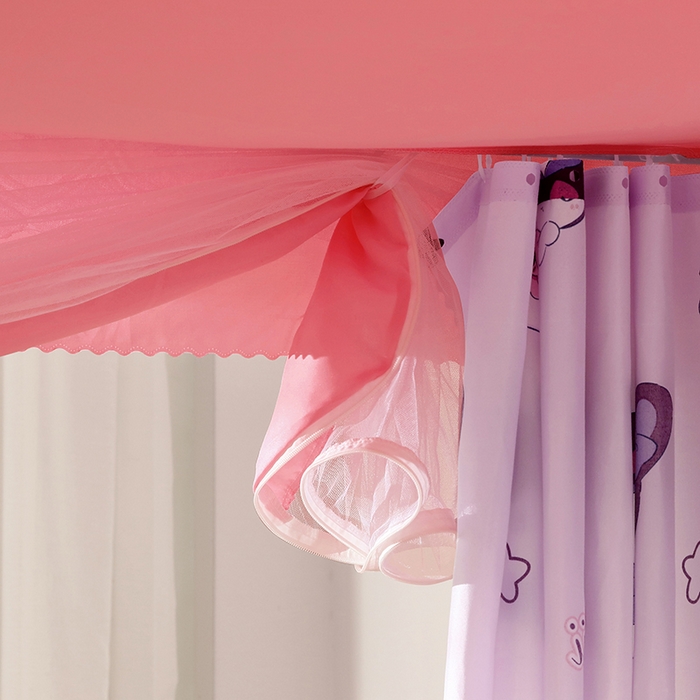 91家纺网 家纺一手货源 找家纺 显高蚊帐 2025新款U型坐床遮光防尘床帘式蚊帐 库优米