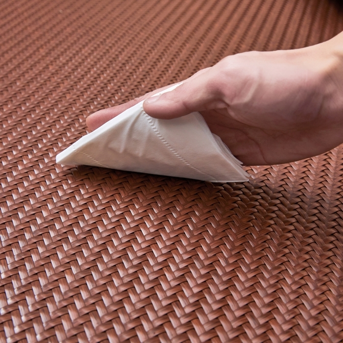 91家纺网 家纺一手货源 找家纺 尚品凤凰 2025新款PE雪藤席三件套 咖色