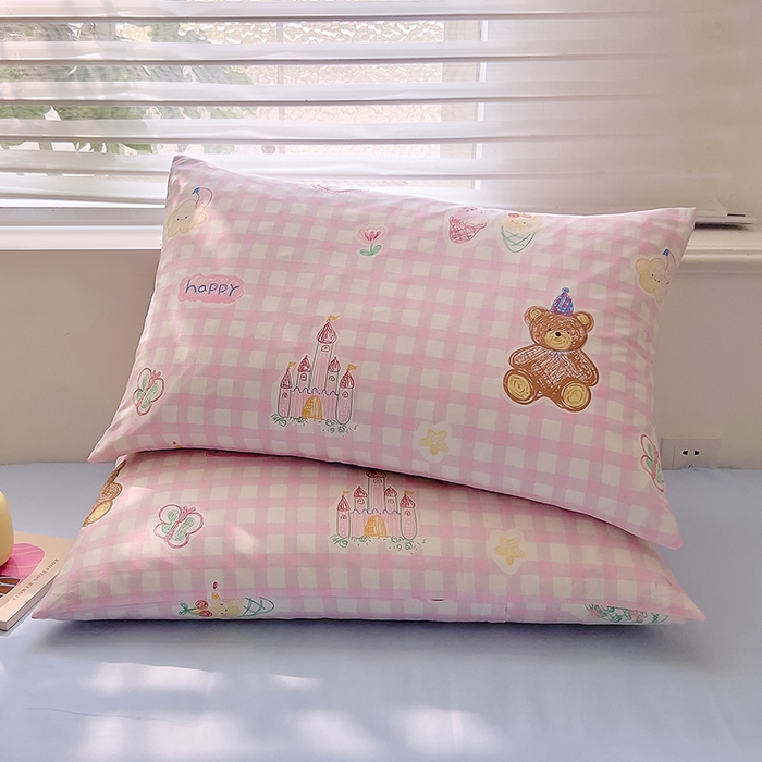 91家纺网 家纺一手货源 找家纺 DoDo 兜兜2025新款40支全棉印花单枕套 生日小熊-小版