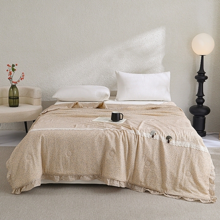 91家纺网 家纺一手货源 找家纺 （总）有货2025新款韩系皱皱纱森系治愈被