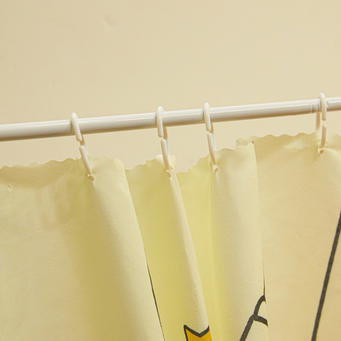 91家纺网 家纺一手货源 找家纺 兆星家纺 2025新款内穿带布帘蚊帐 款式一 纯色-米黄（不含帘）