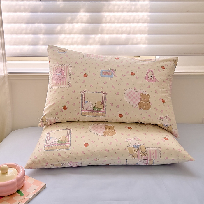 91家纺网 家纺一手货源 找家纺 DoDo 兜兜2025新款40支全棉印花单枕套 萌宠哈哈-小版