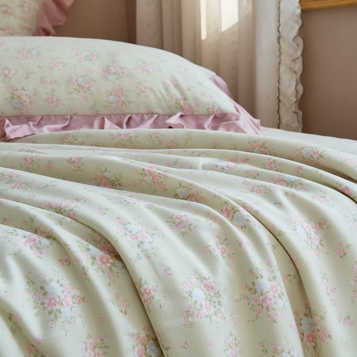 91家纺网 家纺一手货源 找家纺 梦莱斯2025新款针织棉夏被四件套 丛林中