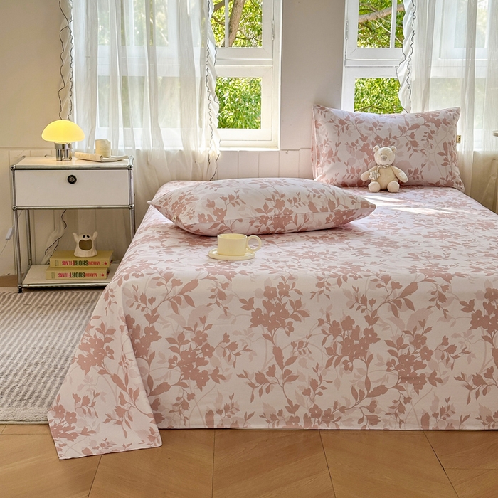 91家纺网 家纺一手货源 找家纺 莱登卡奴 新款A类100%全棉老粗布单品系列-床单 扶桑秘境