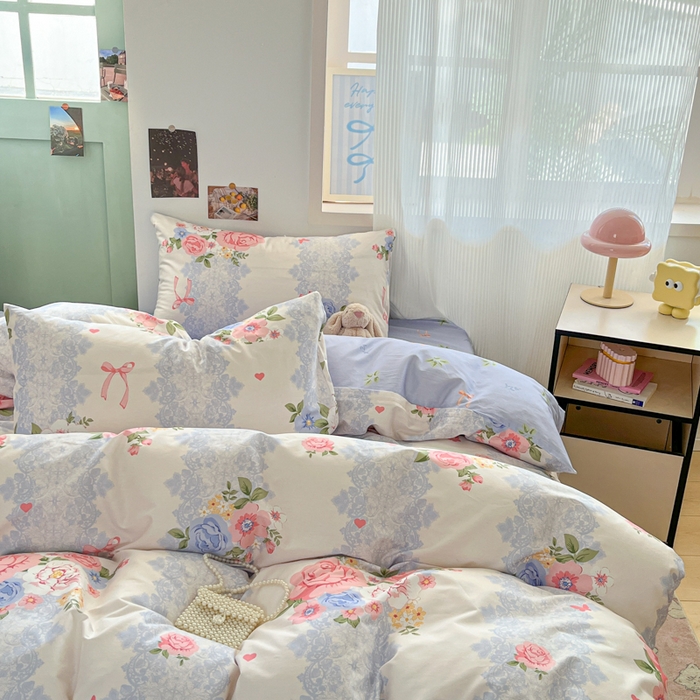 91家纺网 家纺一手货源 找家纺 寻米 2025新款13070全棉纯棉印花单被套 花涧入梦