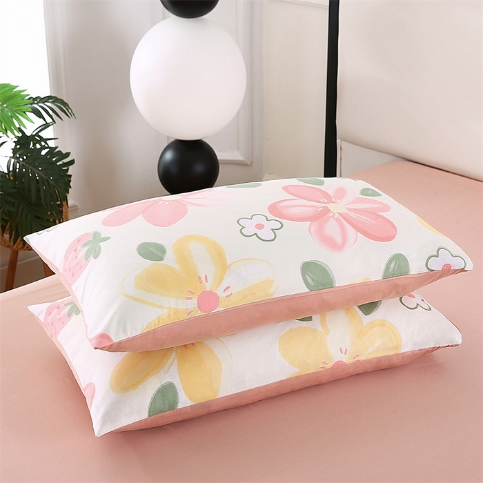 91家纺网 家纺一手货源 找家纺 梦舒羽2025新款全棉小清新印花加厚宿舍床单床裙款四件套 丽漫-全棉