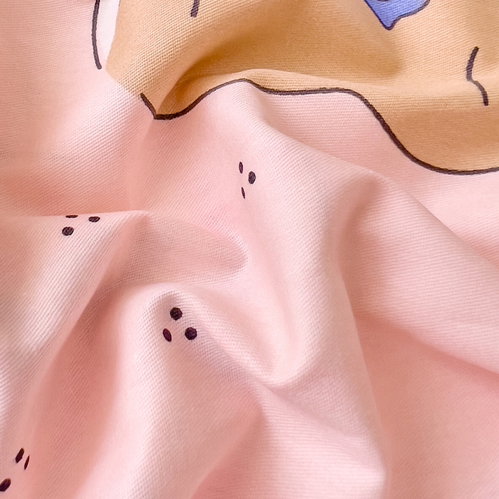 91家纺网 家纺一手货源 找家纺 DoDo 兜兜2025新款40支全棉印花单枕套 蛋糕小熊-小版