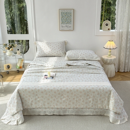 91家纺网 家纺一手货源 找家纺 （总）有货2025新款60支云纱棉休闲被＋床盖三件套