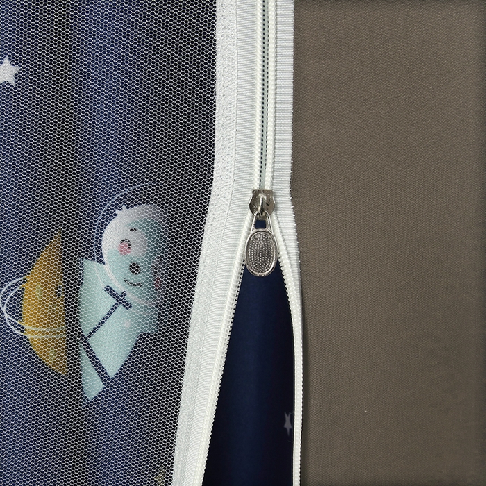 91家纺网 家纺一手货源 找家纺 显高蚊帐 2025新款U型坐床遮光防尘床帘式蚊帐 星梦奇缘