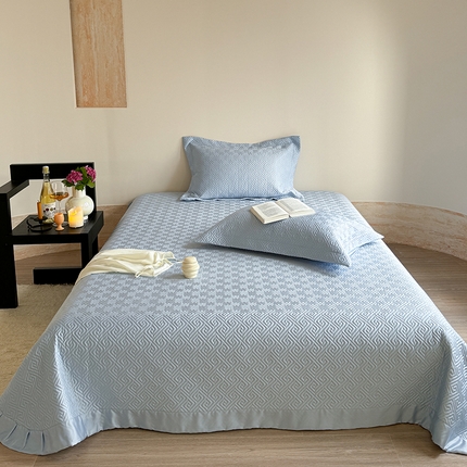 91家纺网 家纺一手货源 找家纺 （总）琳可家居2025新款60S双面莱赛尔纤维纯色床盖三件套-溯回系列