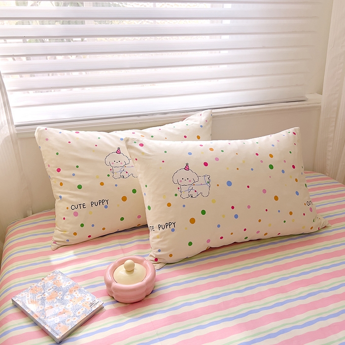 91家纺网 家纺一手货源 找家纺 DoDo 兜兜2025新款40支全棉印花单枕套 趣味小狗-小版