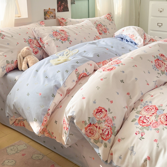 91家纺网 家纺一手货源 找家纺 寻米 2025新款13070全棉纯棉印花单被套 繁花锦绣