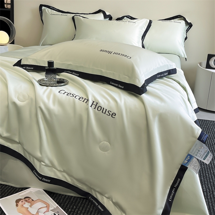 91家纺网 家纺一手货源 找家纺 笙意家纺 2025新款水洗冰丝夏被四件套-卡瑞娜系列 水果清香