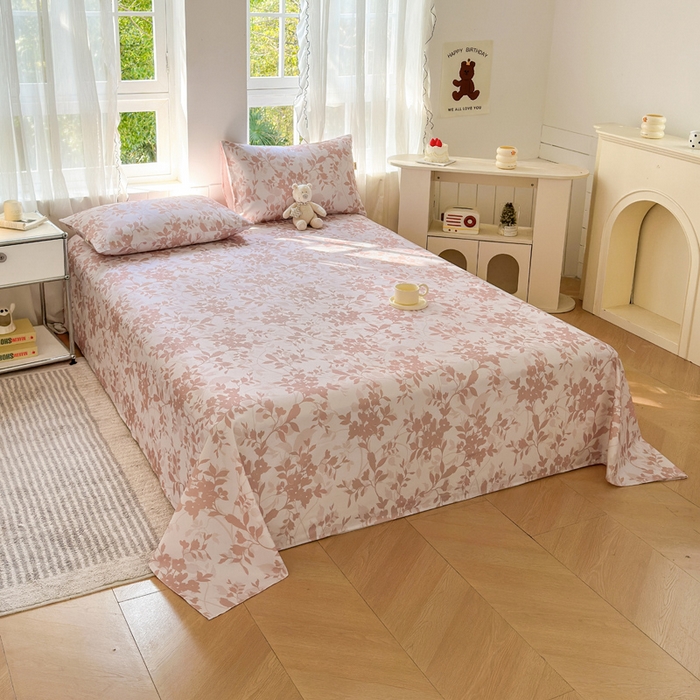 91家纺网 家纺一手货源 找家纺 莱登卡奴 新款A类100%全棉老粗布单品系列-床单 扶桑秘境