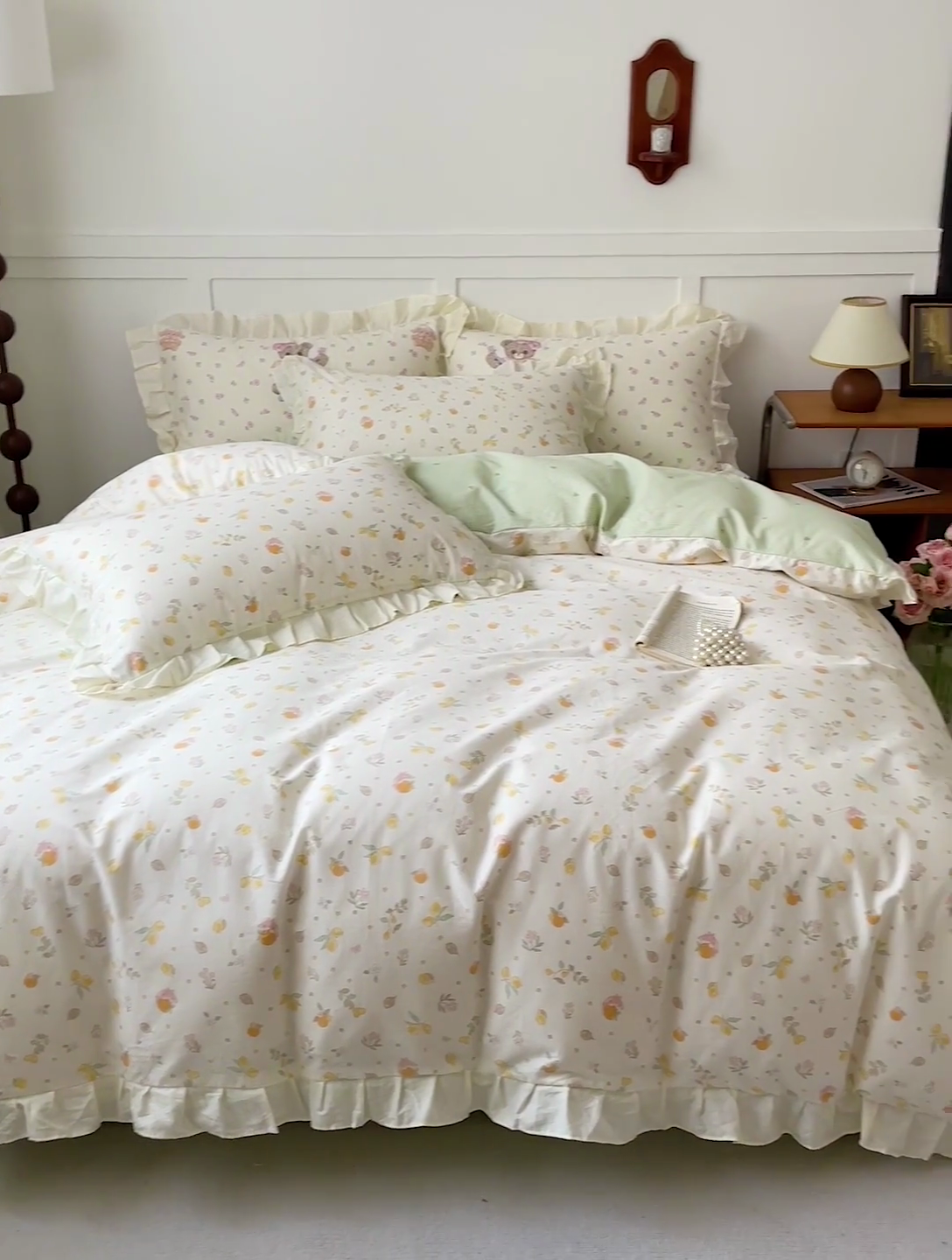 91家纺网 家纺一手货源 找家纺 澳梵家居 2025新款全棉印花韩版花间捕梦四件套 小春恋曲