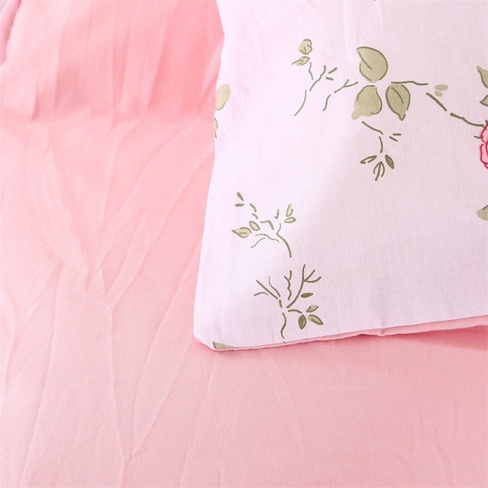 91家纺网 家纺一手货源 找家纺 梦舒羽2025新款全棉小清新印花加厚宿舍床单床裙款四件套 花想容-全棉