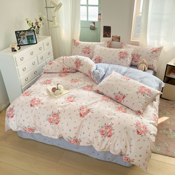 91家纺网 家纺一手货源 找家纺 寻米 2025新款13070全棉纯棉印花单被套 繁花锦绣