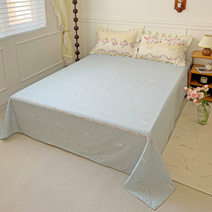 91家纺网 家纺一手货源 找家纺 澳梵家居 2025新款全棉印花韩版花间捕梦四件套 春寻