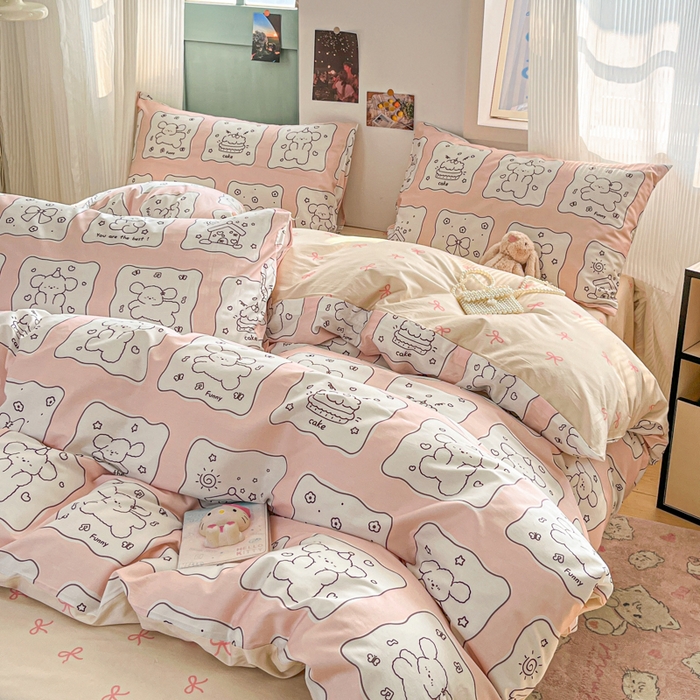 91家纺网 家纺一手货源 找家纺 寻米 2025新款13070全棉纯棉印花单被套 狗狗派对