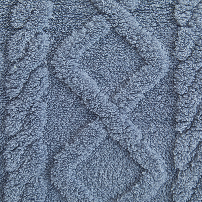 91家纺网 家纺一手货源 找家纺 澳梵家居 2025新款塔芙绒提花毛毯盖毯 柔雾蓝-白