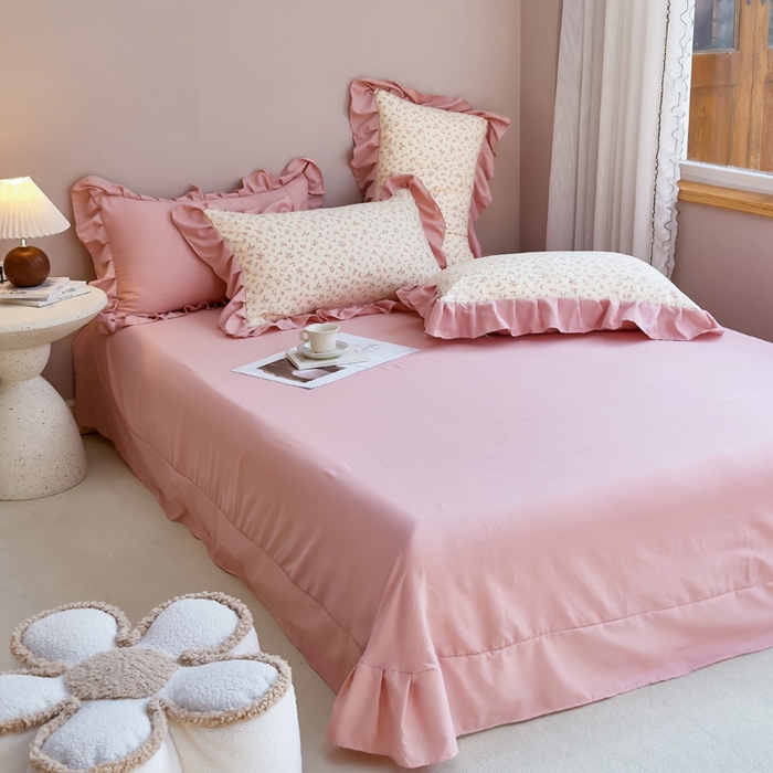 91家纺网 家纺一手货源 找家纺 梦莱斯2025新款针织棉夏被四件套 富贵人生