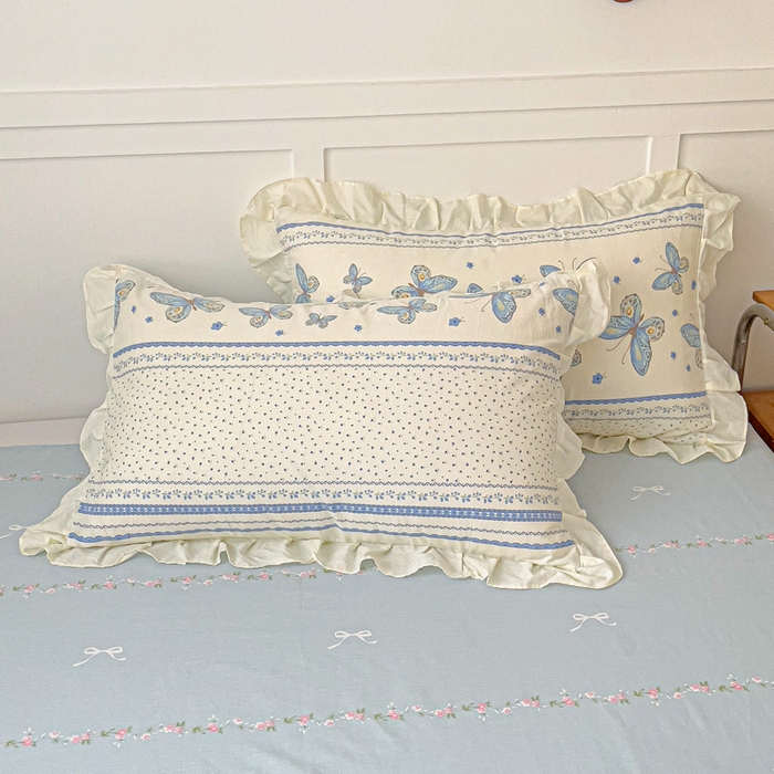 91家纺网 家纺一手货源 找家纺 澳梵家居 2025新款全棉印花韩版花间捕梦四件套 清风渡