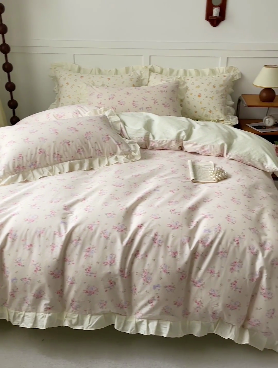 91家纺网 家纺一手货源 找家纺 澳梵家居 2025新款全棉印花韩版花间捕梦四件套 月亮茶会