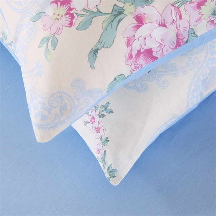 91家纺网 家纺一手货源 找家纺 （总）梦舒羽2025新款全棉小清新印花加厚宿舍床单床裙款四件套