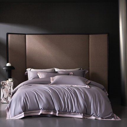 时亿家居 2025新款100支长绒棉迈阿密系列四件套 迈阿密紫苑色