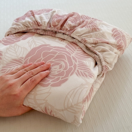 91家纺网 家纺一手货源 找家纺 莱登卡奴 新款A类100%全棉老粗布单品系列 印象山茶