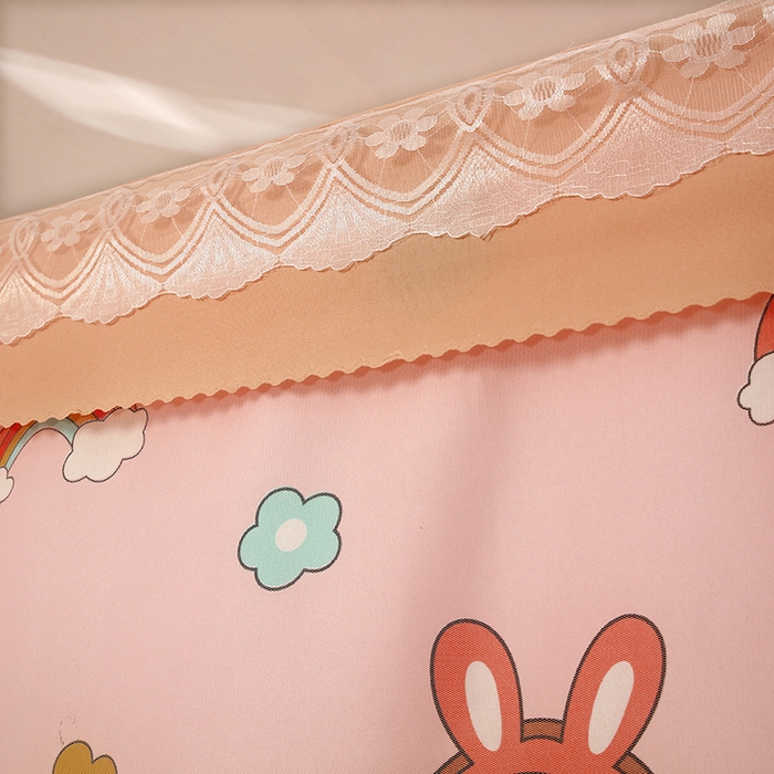 91家纺网 家纺一手货源 找家纺 显高蚊帐 2025新款U型坐床遮光防尘床帘式蚊帐 元气女孩