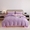 91家纺网 家纺一手货源 找家纺 2025年纯色双拼60支纯棉被套 丁香紫+白桃粉